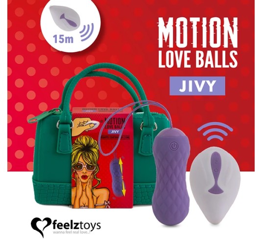 Zdalnie sterowane jajeczko wibrujące - FeelzToys Motion Love Balls Jivy